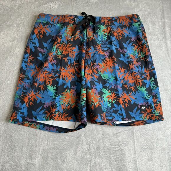 Banks Journal Board Shorts Mens 36 Multicolor Sundays Dirty Denim Tropical NWT - Picture 1 of 12